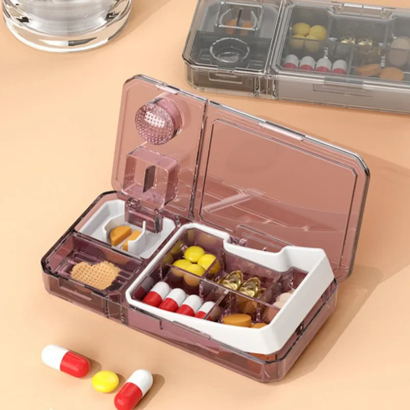 Pastillero Diario 3 en 1 con Cortador y Pulverizador – MediSmart