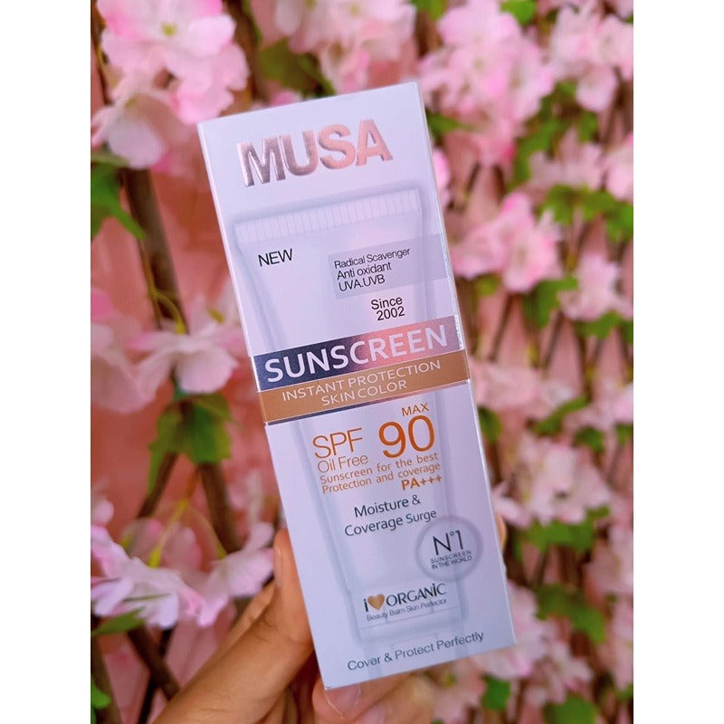 🌞 Musa Glow SPF 90 – Bloqueador con Efecto Base