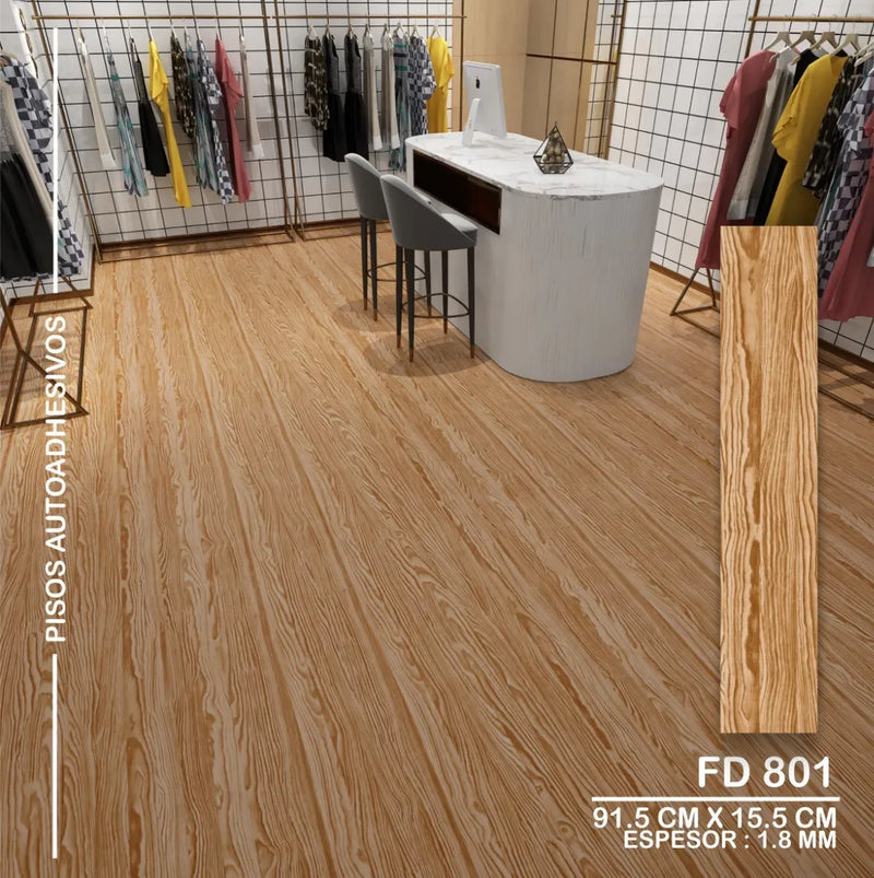 Piso Autoadhesivo de PVC de Instalación Rápida - Pack x 12