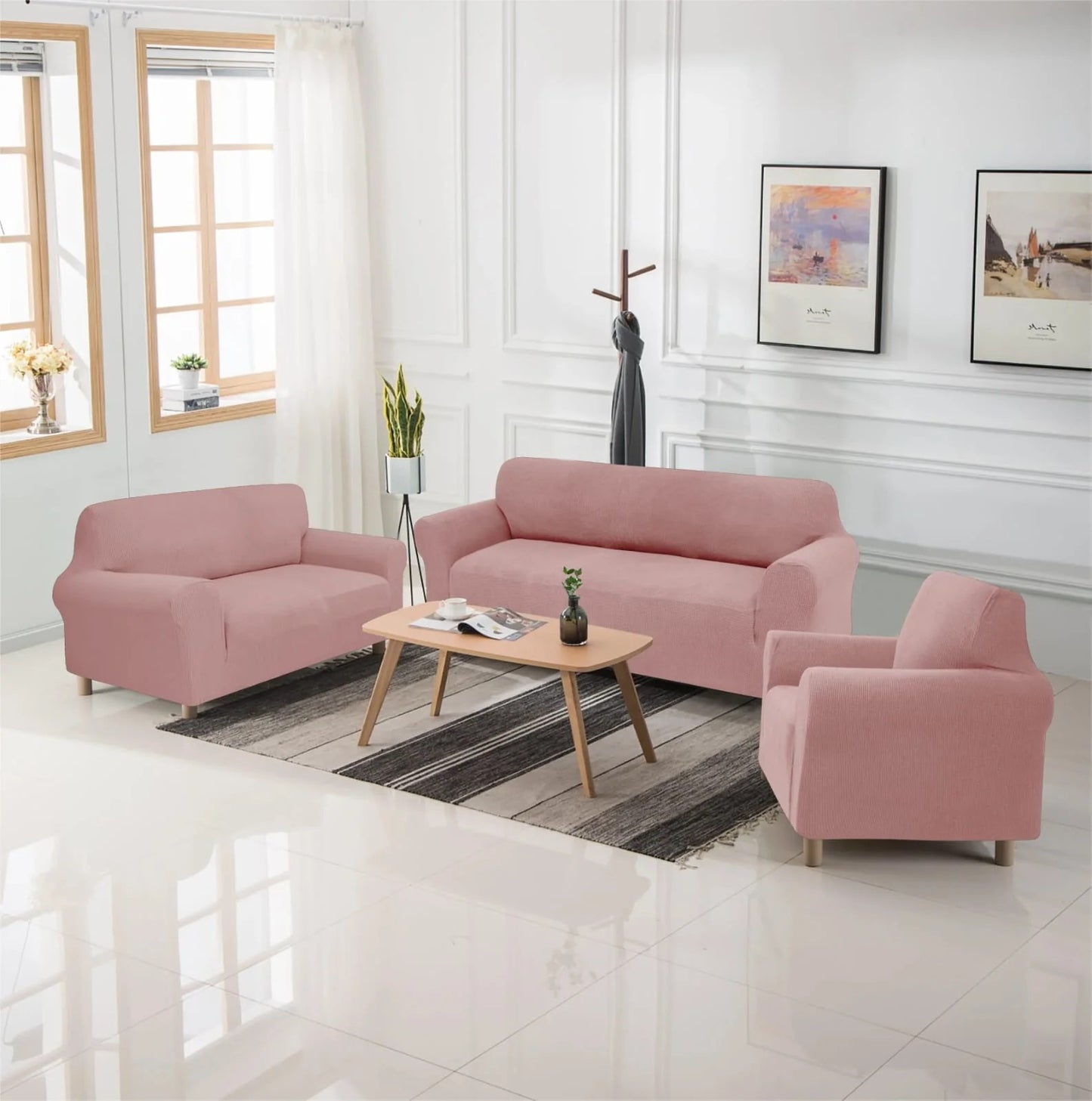 Forro de Mueble  3-2-1 Color Entero – Set de Fundas Premium