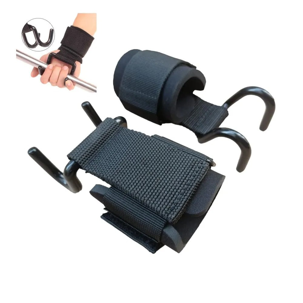 💪 PowerGrip Hooks – Straps con Gancho para Levantamiento🏋️‍♂️
