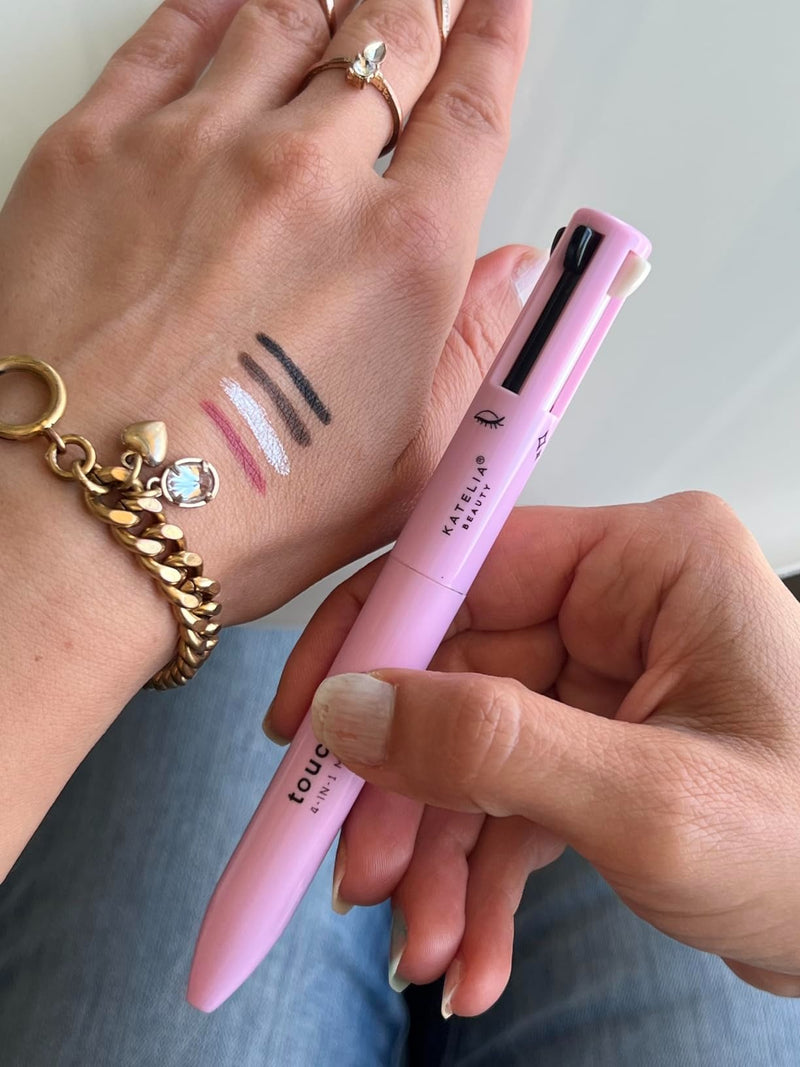 Lápiz de Maquillaje 4 en 1 (Labial, Cejas, Delineador e Iluminador)