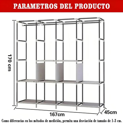👕 FlexiCloset Max – Ropero Armable de Tela 4 Cuerpos