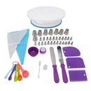 Kit de Decoración para Pasteles con Plato Giratorio - 60 PIEZAS