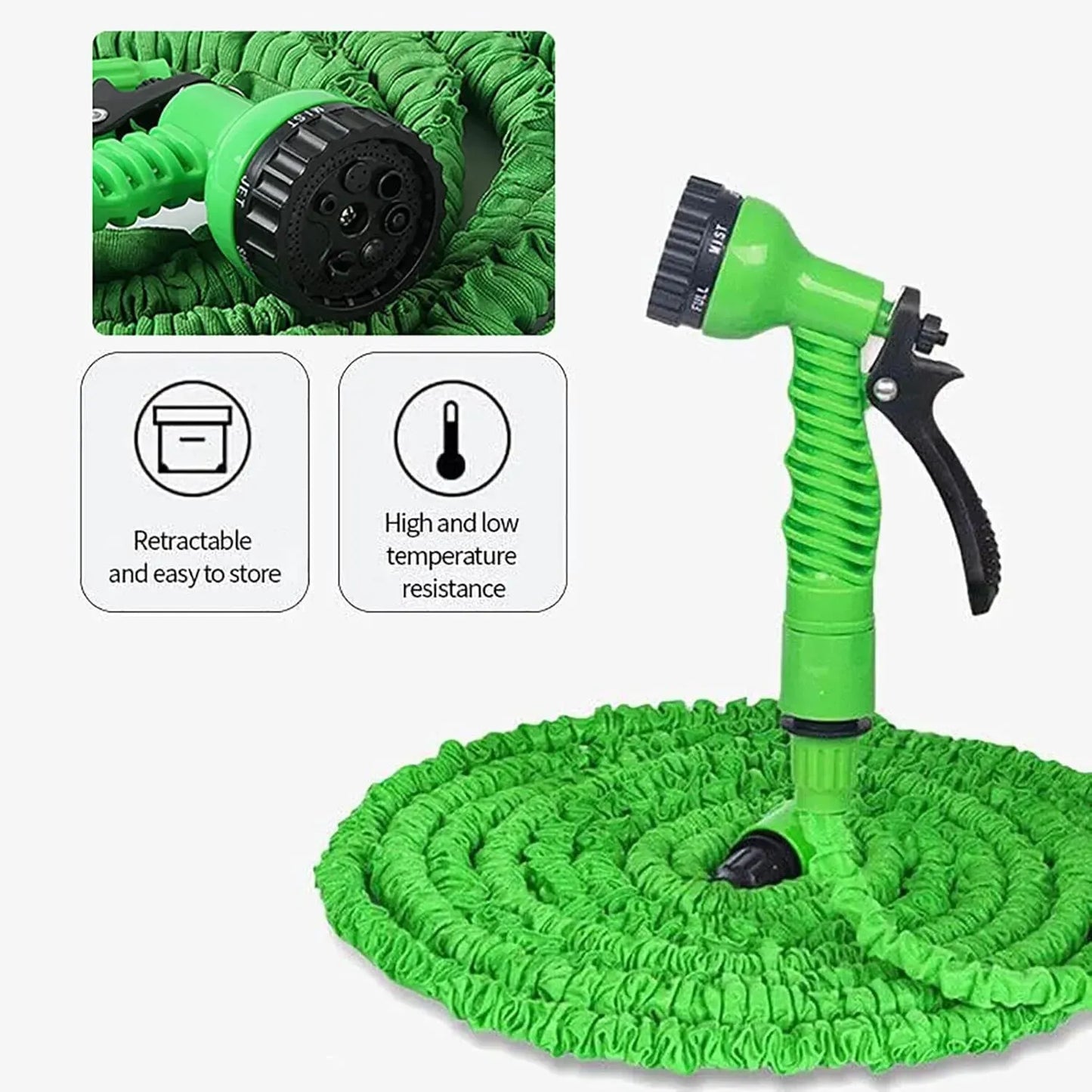 🌿 Manguera Mágica Expandible 15 M – Súper Flexible con Pistola Rociadora 🚿