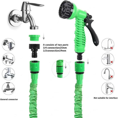 🌿 Manguera Mágica Expandible 15 M – Súper Flexible con Pistola Rociadora 🚿
