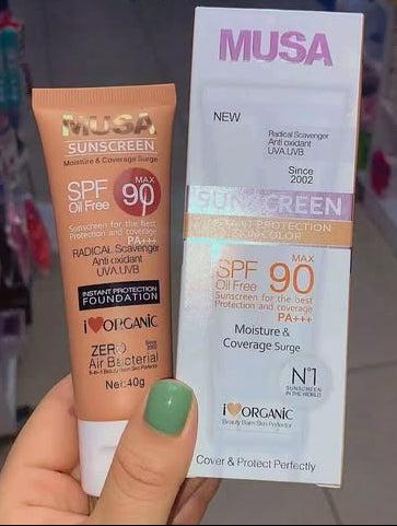 🌞 Musa Glow SPF 90 – Bloqueador con Efecto Base