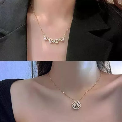 COLLAR TRÉBOL DE CORAZONES