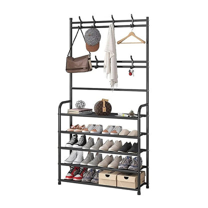 👟🧥OrganiRack Pro Duo – Zapatera con Perchero Multifuncional💼🧣