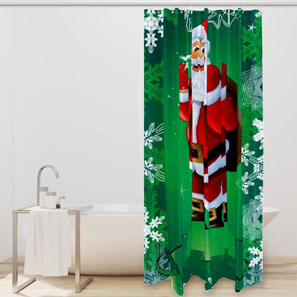 Juegos de Baño Cortina Ducha Navideñas 4 en 1