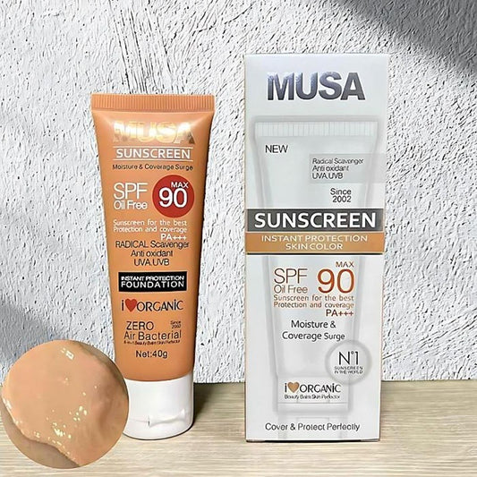 🌞 Musa Glow SPF 90 – Bloqueador con Efecto Base