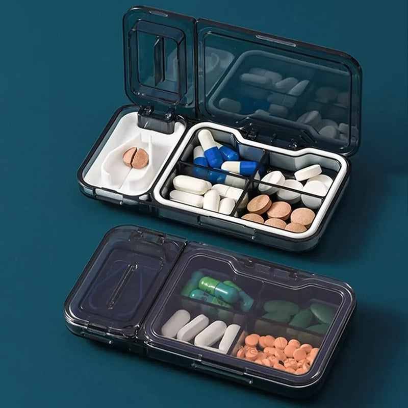 Pastillero Diario 3 en 1 con Cortador y Pulverizador – MediSmart