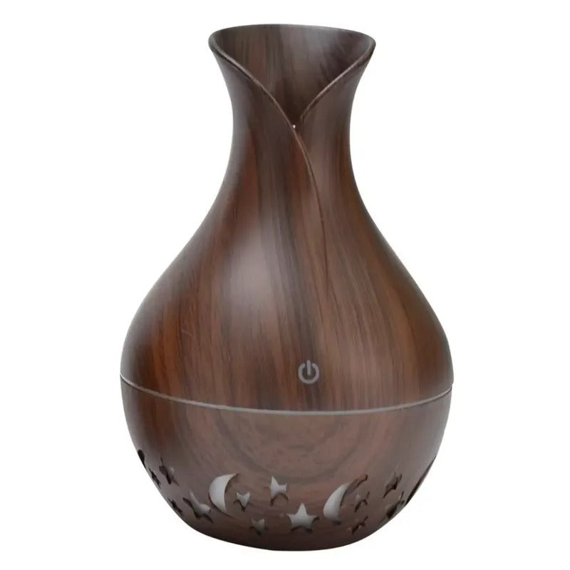Humidificador Aromaterapia - Forma cantaro estilo madera