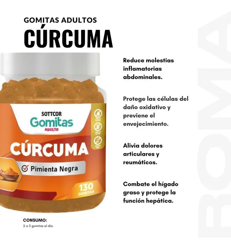 Gomitas de Cúrcuma – Suplemento natural para el hígado graso y la inflamación