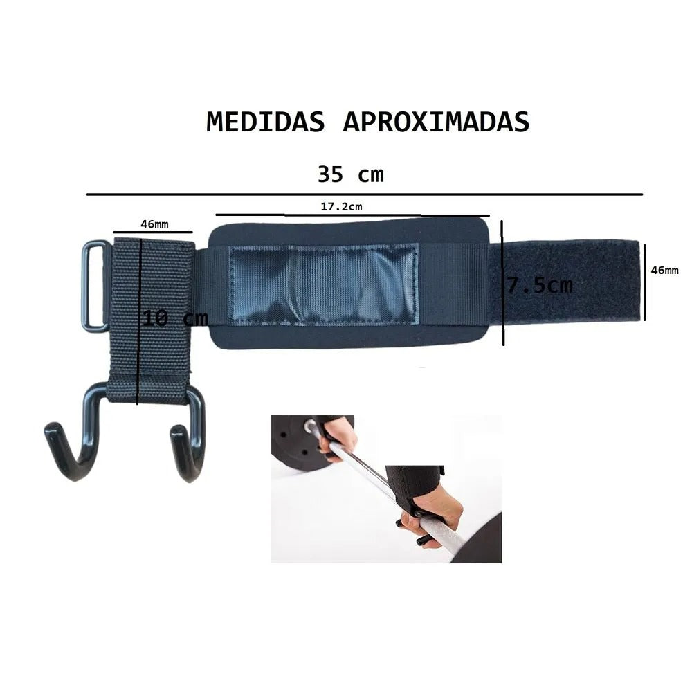 💪 PowerGrip Hooks – Straps con Gancho para Levantamiento🏋️‍♂️