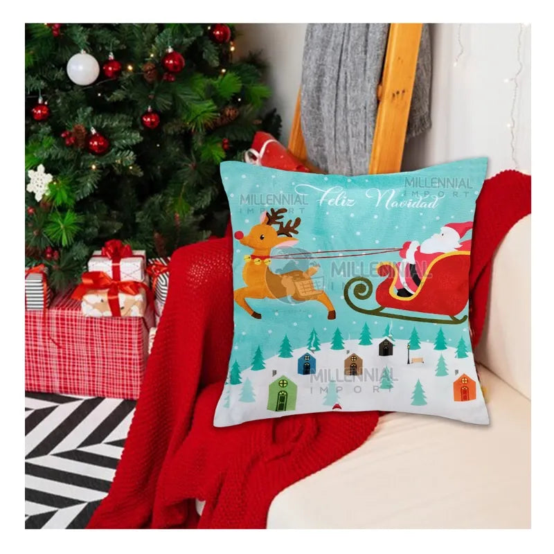Fundas de Cojín Navideñas 43×43 cm - Pack de 6