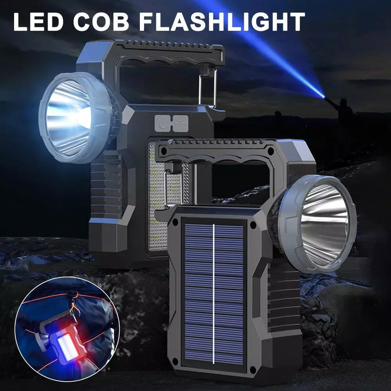 Linterna LED recargable SOLAR para camping PREMIUM